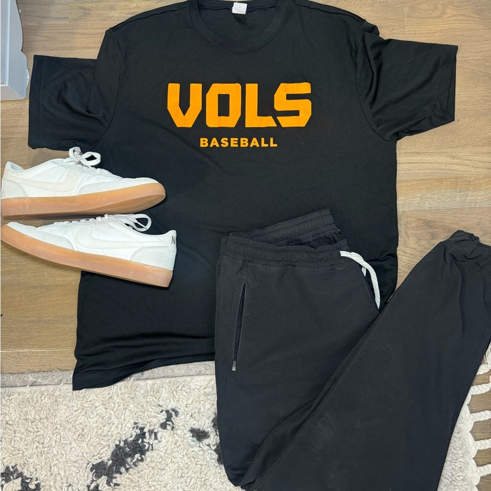 Black VOLS Baseball T-Shirt